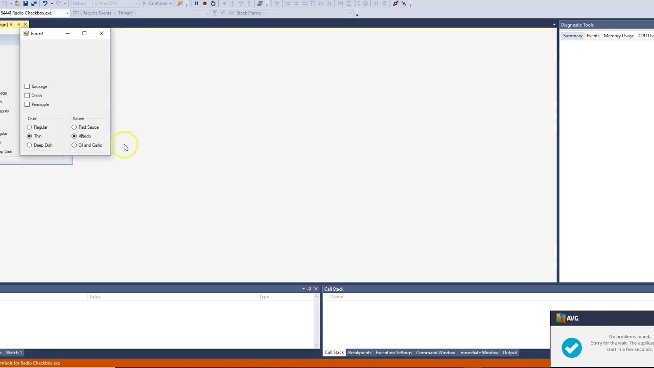 C# Programming Check Boxes and Radio Buttons - YouTube