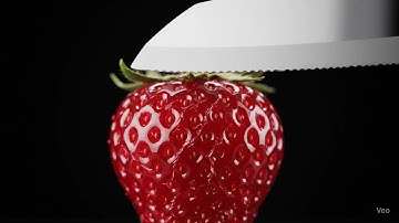 Ruby Strawberry Slicing ASMR | Ultra-Realistic Gem-like Cuts with Crystal Fragments