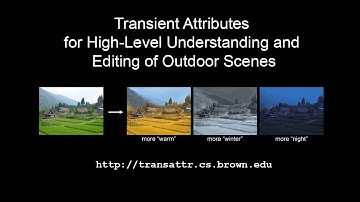 SIGGRAPH 2014 - Transient Attributes for High-Level Understanding and Editing of Outdoor Scenes
