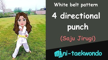 Mini-Taekwondo | FOUR DIRECTIONAL PUNCH (Saju Jirugi) | White Belt Pattern | ITF TAEKWONDO