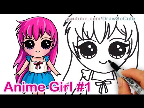 How To Draw Anime Girl Cute Step By Step 1 Manga Girl Youtube