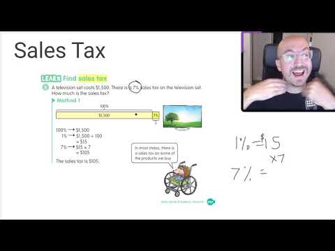 Calculating Sales Tax (Percent Word Problems Chapter 10 Math in Focus)