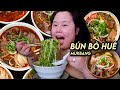 VIETNAMESE SPICY BEEF NOODLES (Bún Bò Huế) + EGGS ROLLS + WINGS MUKBANG 먹방 EATING SHOW! *OMG*