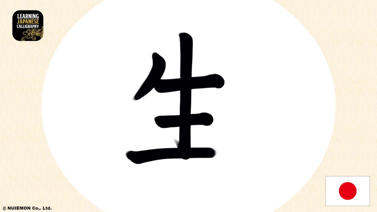 Kanji Tutorial Video L1 3D 生 - YouTube