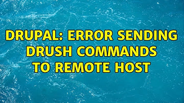 Drupal: Error sending Drush commands to remote host