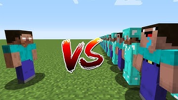 Minecraft Battle: NOOB vs PRO: HEROBRINE VS 10000 NOOB AND PRO CHALLENGE / Animation