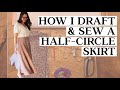 How i draft cut and sew a halfcircle skirt  jaclyn salem
