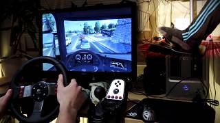 Euro Truck Simulator 2 with G27 steering wheel and feet/clutch camera fully manual HD 1080p