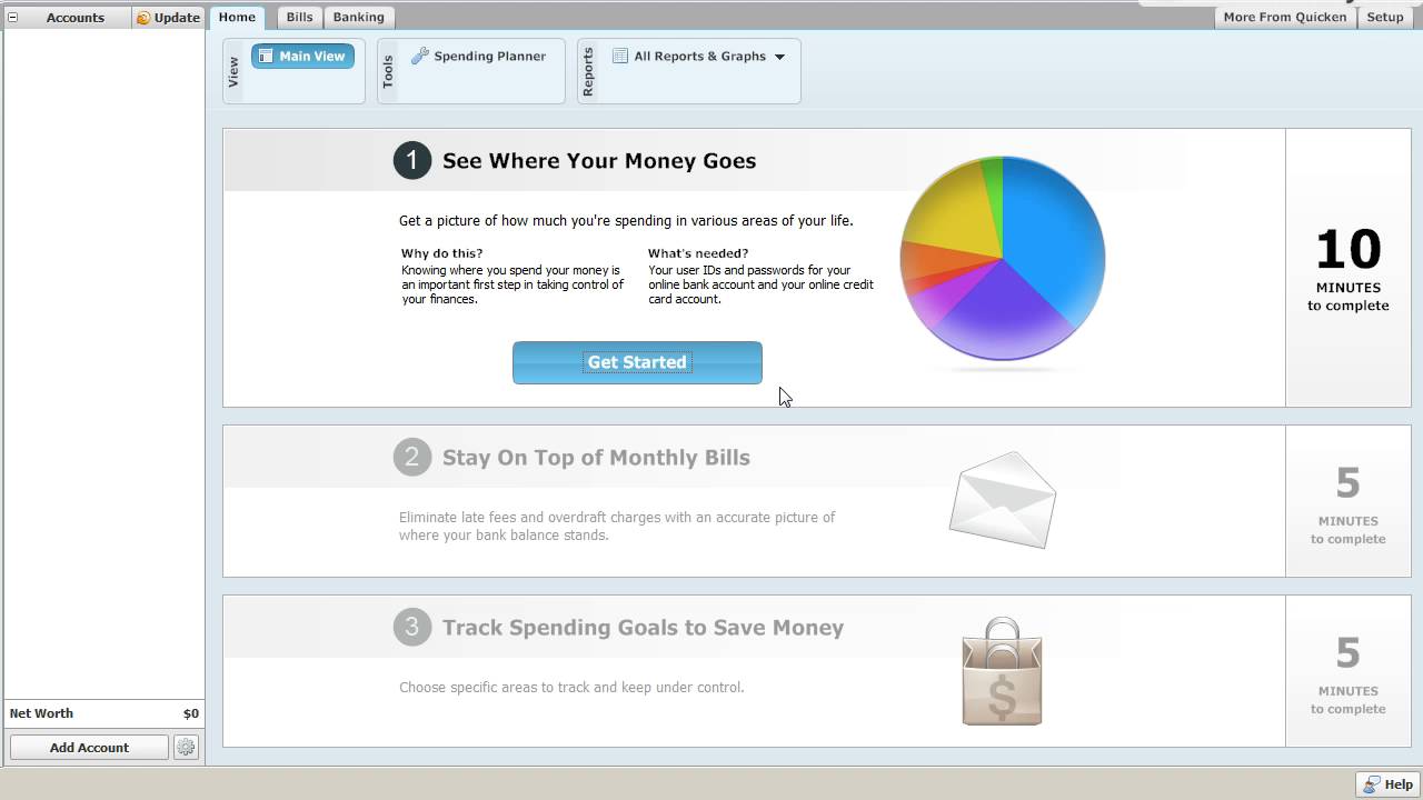 Quicken Step 1  Setting Up A Quicken Account