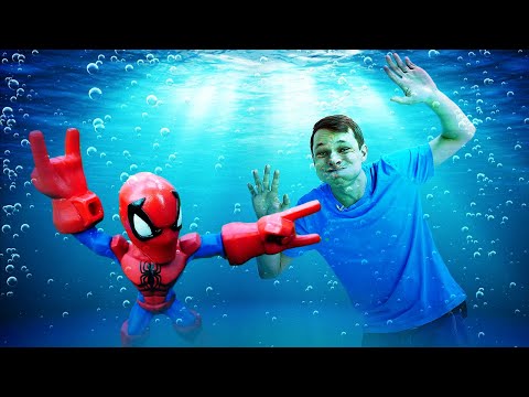 Видео игры - Человек Паук на водных соревнованиях! Супергерои и Трансформеры в Автомастерской.