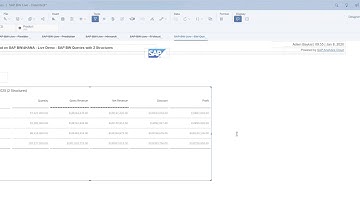 SAP Analytics Cloud live on SAP BW - Using SAP BW queries with 2 structures (live).