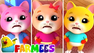 three little kittens nursery rhymes baby songs farm animal cartoons farmees