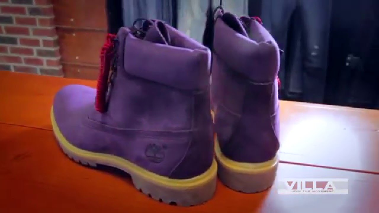 pink and purple timberlands