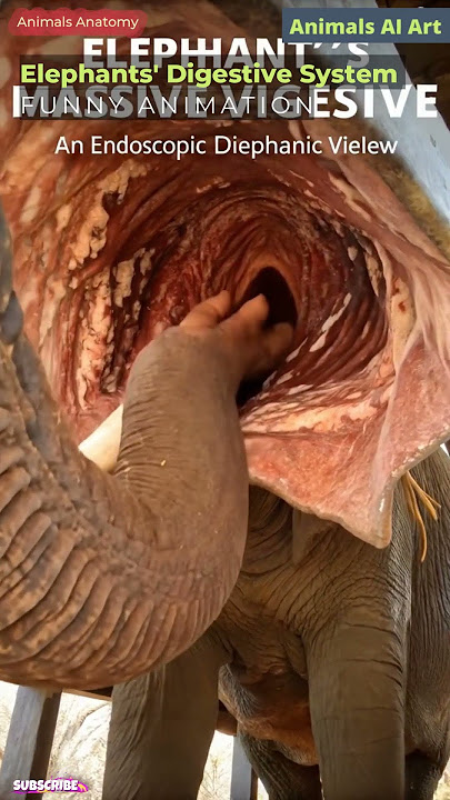 Elephant Digestive System Animation | Animal Anatomy | Animals AI Art | 19