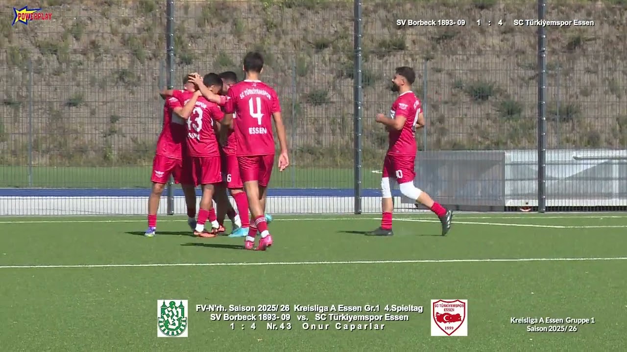 2025 09 07 FV N'rh  2025 26 Kreisliga A Essen Gr 1 SP4 SV Borbeck vs  SC Türkiyemspor Essen