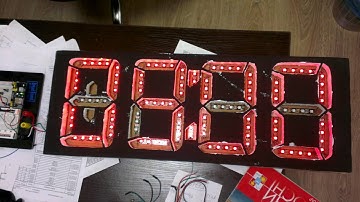 Большие настенные часы на Ардуино. A large wall clock on Arduino.