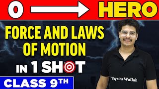 FORCE AND LAWS OF MOTION in One Shot - From Zero to Hero || Class 9th