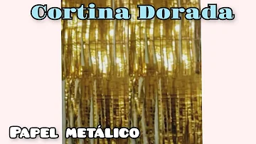 Cómo hacer cortina con papel metálico fácil😉rápido adorno para Fiestas🎈/Metallic Foil Fringe Curtain