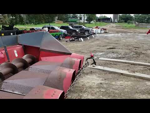 Standing up Corn Head for loading