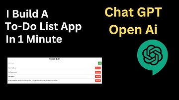 Build a To-Do List App in 1 Minute using ChatGPT #openai #chatgpt