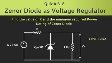 Zener Diode Solved Problem (Zener Diode as Voltage Regulator)| Quiz # 318