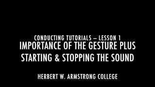 Conducting Tutorials — Lesson 1