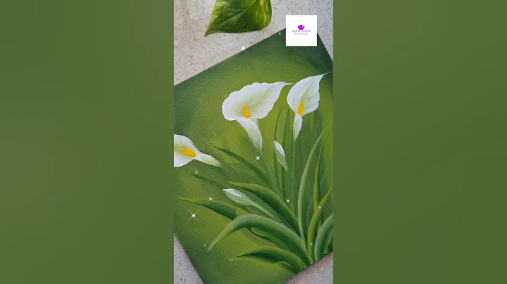 Calla Lilies in acrylics #wocol #shorts