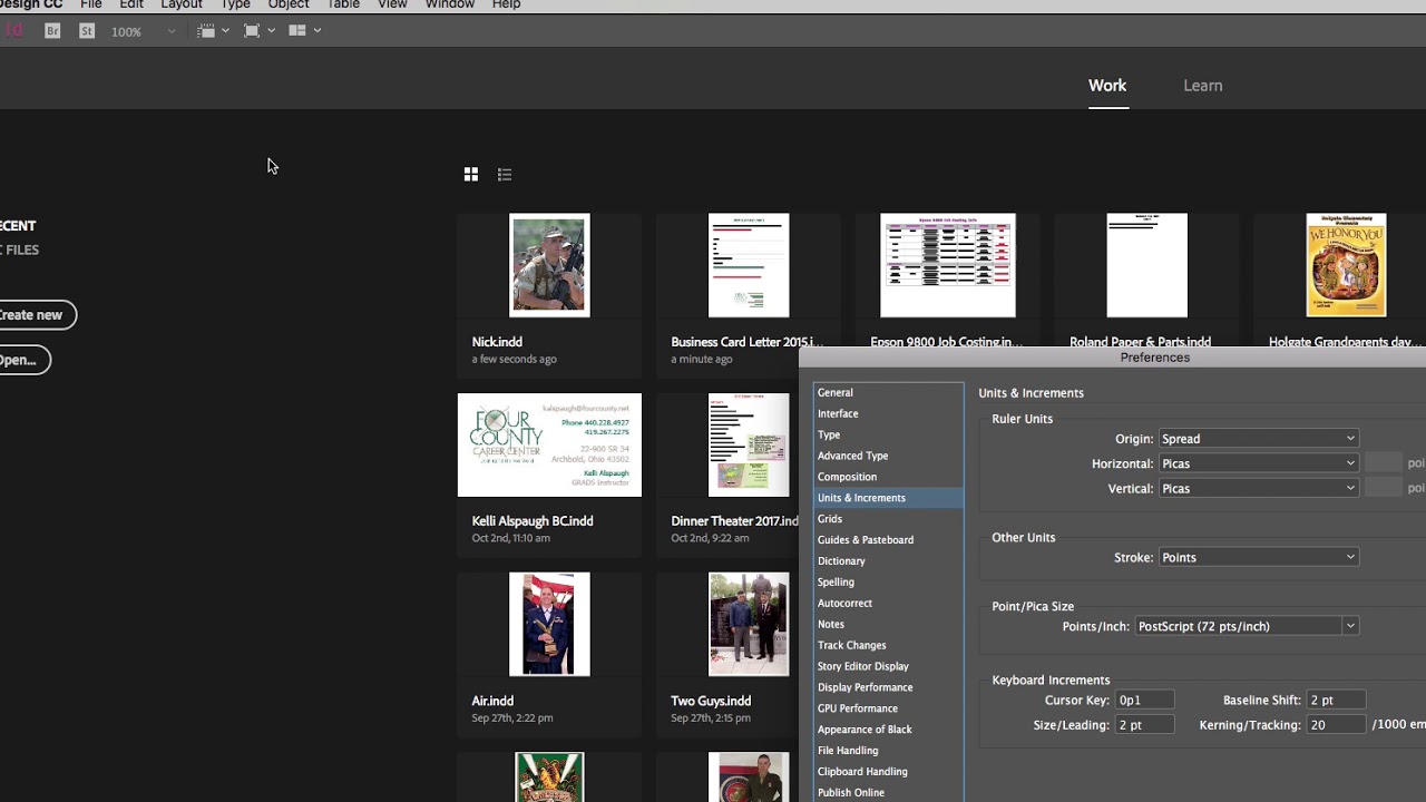 Setting Inches as Default in InDesign - YouTube