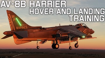DCS AV-8B NA Harrier II Hovering & Landing Training!