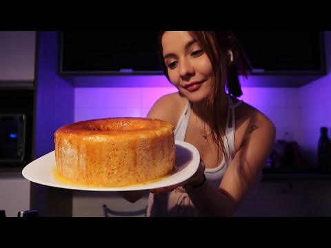 ASMR- VOU FAZER UM BOLINHO DE LARANJA NUM CLIMINHA BEM RELAXANTE 🍰 🍊