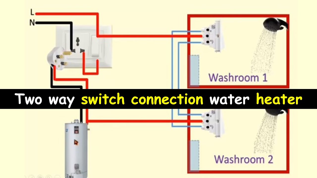 Two way switch connection water heater || Water heater switch ...