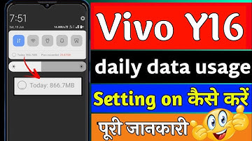 Vivo y16 daily data usage show kaise kare | vivo y16 daily data usage show setting
