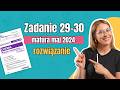 Zadanie 29-30. Matura CKE chemia maj 2024 | formuła 2023