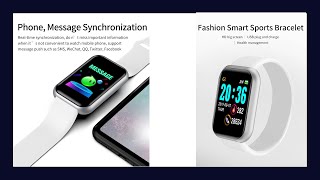 Y68 Smartwatch Sports watch unboxing and setup screenshot 3