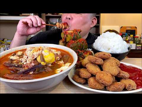 순두부육개장+꼬마돈가스+오이소박이+<strong>쌀밥</strong> 식도락 궁합 이올시다 MUKBANG