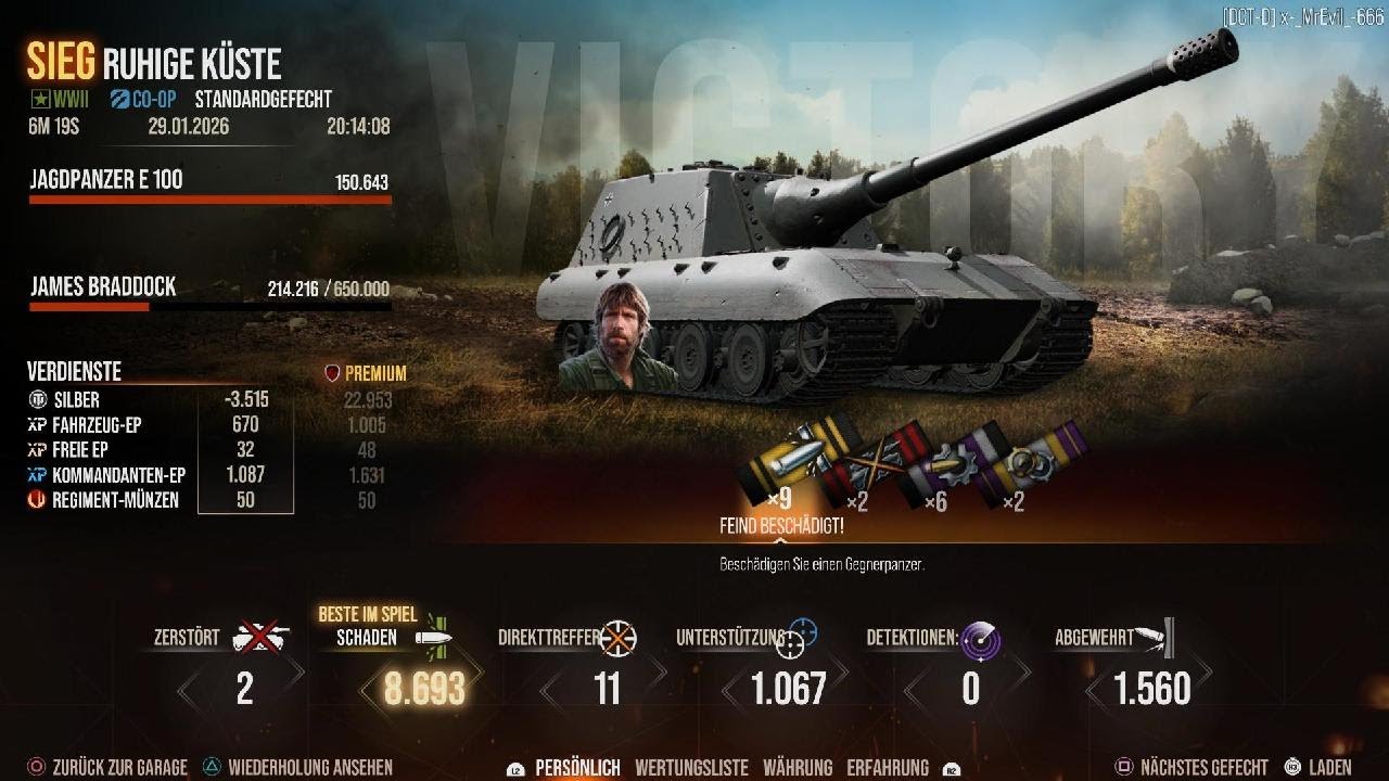 Jagdpanzer E100 Gameplay 6k damage 👀😄 [WOT German]