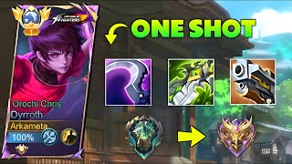DYRROTH ONESHOT = 1 KILL BUILD!! DYRROTH BEST BUILD TO COUNTER META HEROES 2024