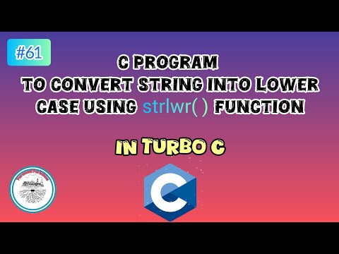 C program using strlwr( ) function in Turbo C | #61 | #c #program #turboc 