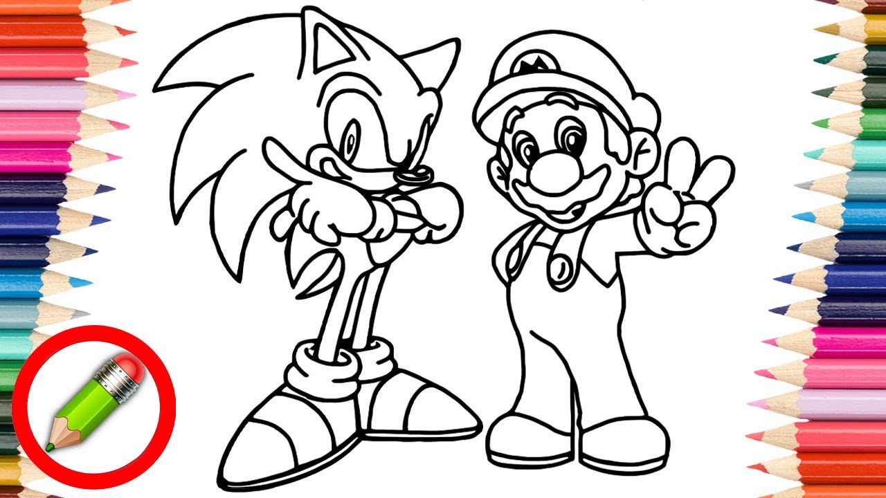 How to Draw Sonic and Mario Coloring Pages Champions NCS Release