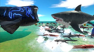 Aquatics Battle - Megalodon VS The Bloop - Animal Revolt Battle Simulator