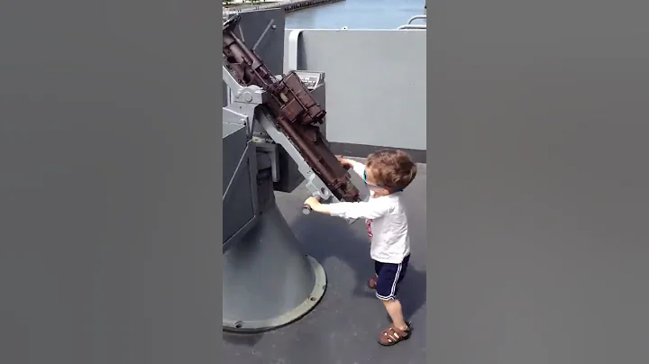 William protecting mom from kamikazes on the USS I...