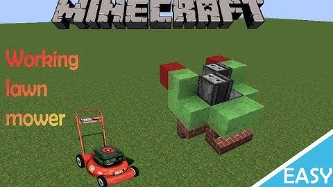 Minecraft: How to make a Working lawn mower (Redstone)
