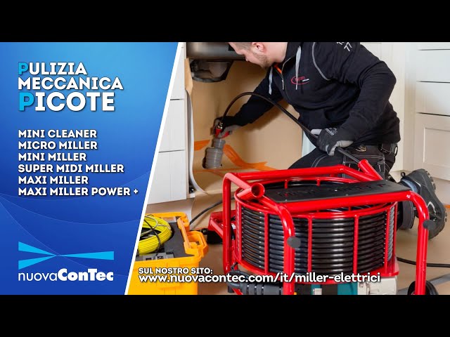 Mini Miller per Pulizia Meccanica a Secco Scarichi Domestici e Condominiali