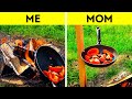 Me VS Mom || Delicious Recipes to Cook Outdoor!