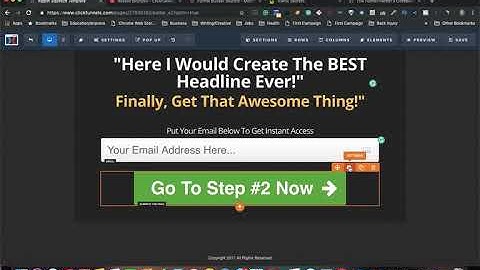 ClickFunnels Tutorial Demo Review How To Use ClickFunnel Editor to Build A Squeeze/Landing Opt In