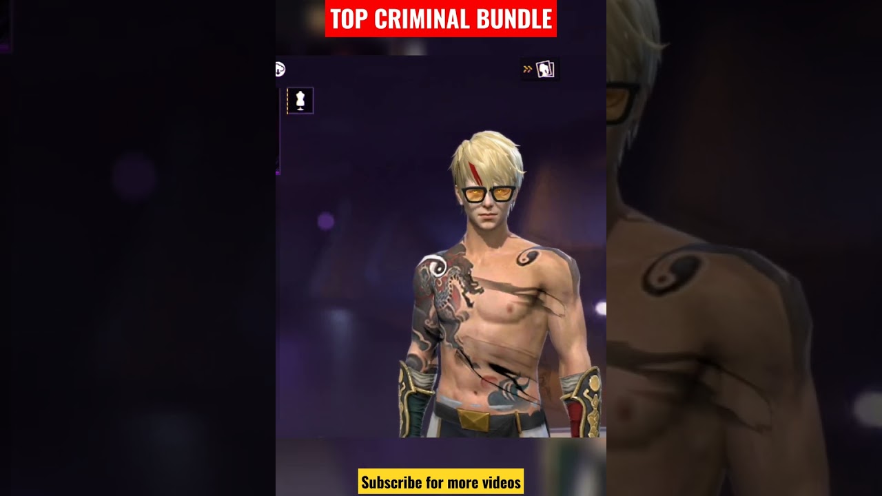 TOP RED CRIMINAL BUNDLE ONE SPIN TRICK| FREE FIRE SHORT VIDEO STATUS| GLITCH ASCENSION NEON CRIMINAL