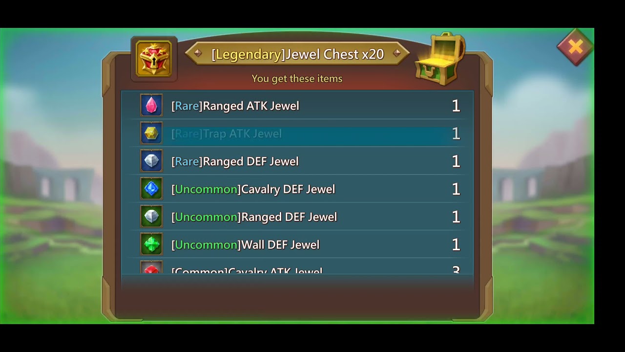 Lords Mobile - Opening 461 gold jewel chest ...  let's see the results