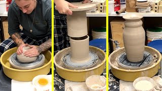 Throwing A Large Vase In Two Pieces