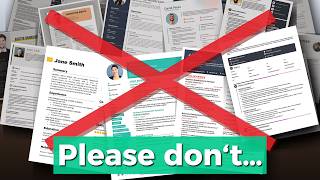 Please Don't Use These CV Templates  (From Ex-McKinsey Interviewers)