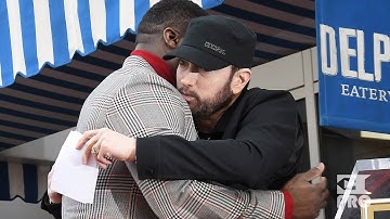 Eminems emotionele toespraak tijdens de ceremonie op de Hollywood Walk of Fame van 50 Cent (multi...